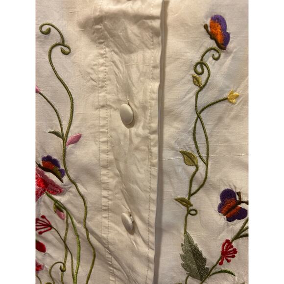Neiman Marcus Vintage Women Silk Jacket Boho Festival Preppy Old Money Floral 12 - Picture 6 of 12